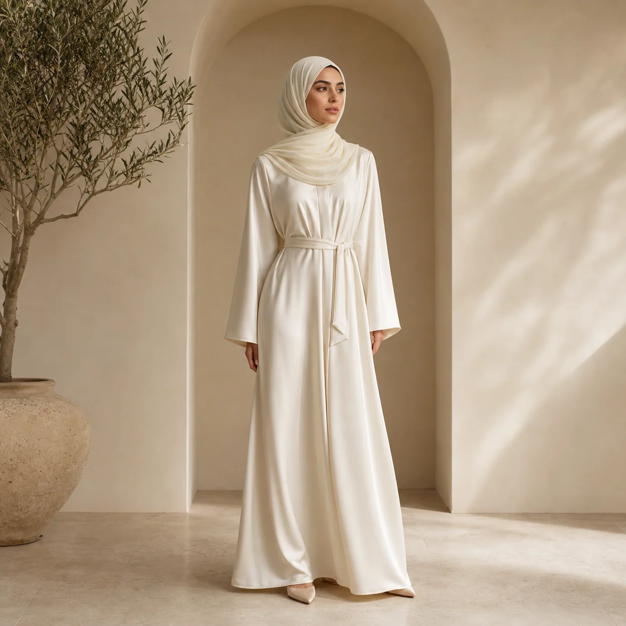 Ivory Occasion Abaya