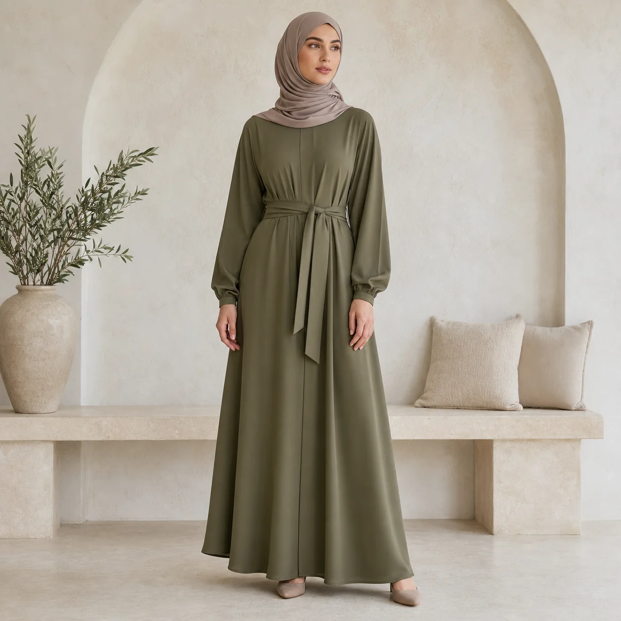 Amara Olive Maxi Dress